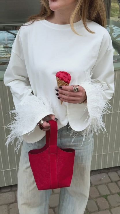 Longsleeve With Ostrich Feather